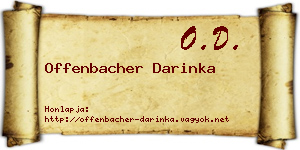 Offenbacher Darinka névjegykártya